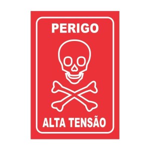 Placa Sinalizadora Perigo Alta Tensão JAIME