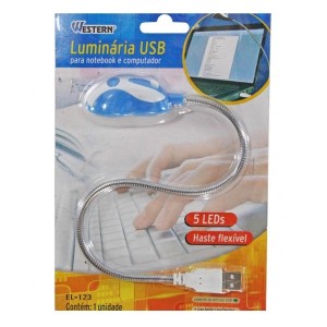 Luminária USB 5 LED WESTERN