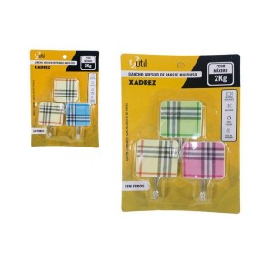 Cabide Adesivo Xadrex C/3 123UTIL