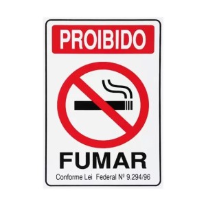 Placa Sinalizadora Proibido Fumar ACESSO