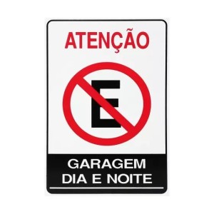 Placa Sinalizadora Garagem Dia/Noite ACESSO