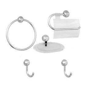 Kit Banheiro Cromado C/5 ASTRA