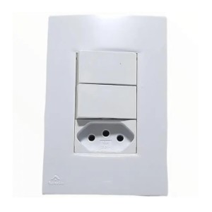 Interruptor Duplo e Tomada 10A FC