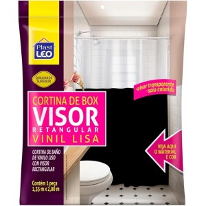 Cortina de Box Linha Black C/Visor PLAST LEO