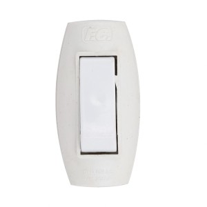 Interruptor Pera Meio de Cordão Branco FC CABOS