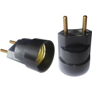 Soquete Porta Lâmpada Preto FLP