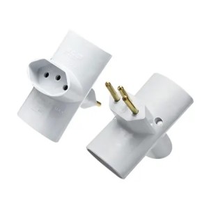 ADAPTADOR 3 SAIDAS 2P+ T BRANCO FLP
