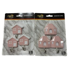 Cabide Adesivo Casinha C/3 MAXI BRAS