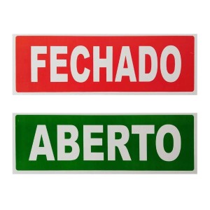 Placa Sinalizadora Aberto/Fechado PACIFIC