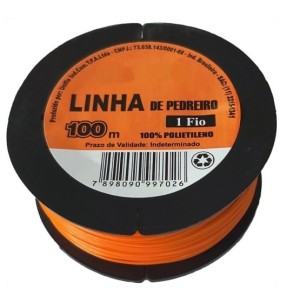 Linha de Pedreiro Laranja 100MTS C/12 POLIFIO