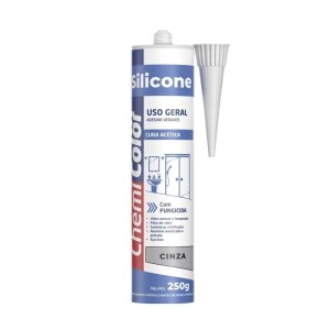 Silicone Acético Cinza 250G CHEMICOLOR