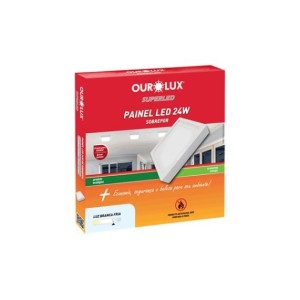 Painel Led Sobrepor Super Eco Quad. 24W 6500K OUROLUX