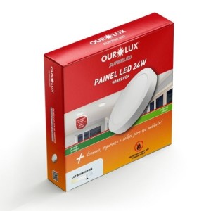 Painel Led Sobrepor Super Eco Red. 24W 6500K OUROLUX