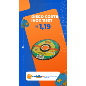 Disco de Corte Inox 115X1 TRX