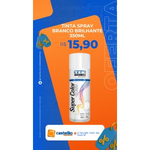 Tinta Spray Branco Brilhante 350ML TEK BOND