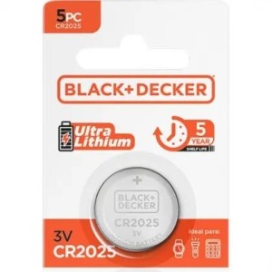 Bateria Moeda 3V ULTRA CR2025 C/5 BLACK DECKER