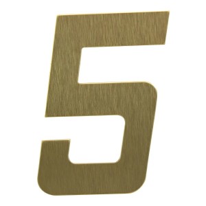 Número ACM ''5'' Ouro Escovado 13CM NUMERAL