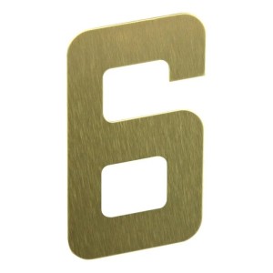 Número ACM ''6'' Ouro Escovado 13CM NUMERAL
