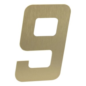 Número ACM ''9'' Ouro Escovado 13CM NUMERAL