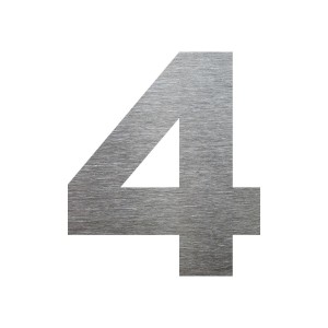 Número ACM ''4'' Aço Escovado 6CM NUMERAL