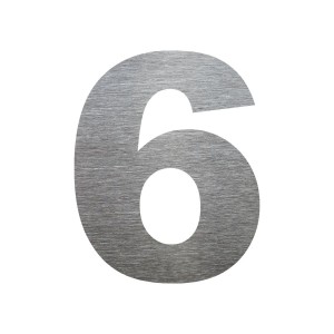 Número ACM ''6'' Aço Escovado 6CM NUMERAL