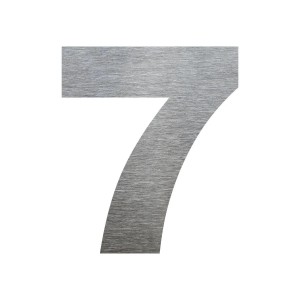 Número ACM ''7'' Aço Escovado 6CM NUMERAL