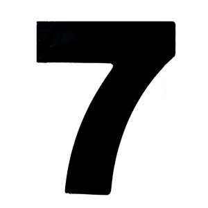 Número ACM ''7'' Preto 125MM NUMERAL