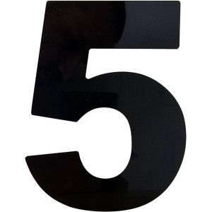 Número ACM ''5'' Preto 125MM NUMERAL