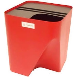 Lixeira Reciclagem Plus Vermelho 25L ECOCLEAN