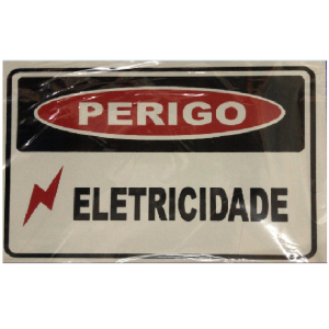 Placa Sinalizadora Perigo Eletricidade JAIME