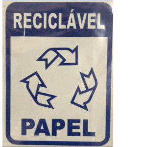 Placa Sinalizadora Reciclável Papel JAIME