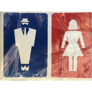 Placa Sinalizadora Homem e Mulher JAIME