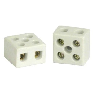 Conector de Porcelana 10MM 2 POLOS BRASFORT
