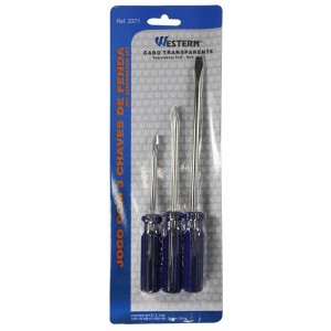 Chave de Fenda C/3 Transparente WESTERN